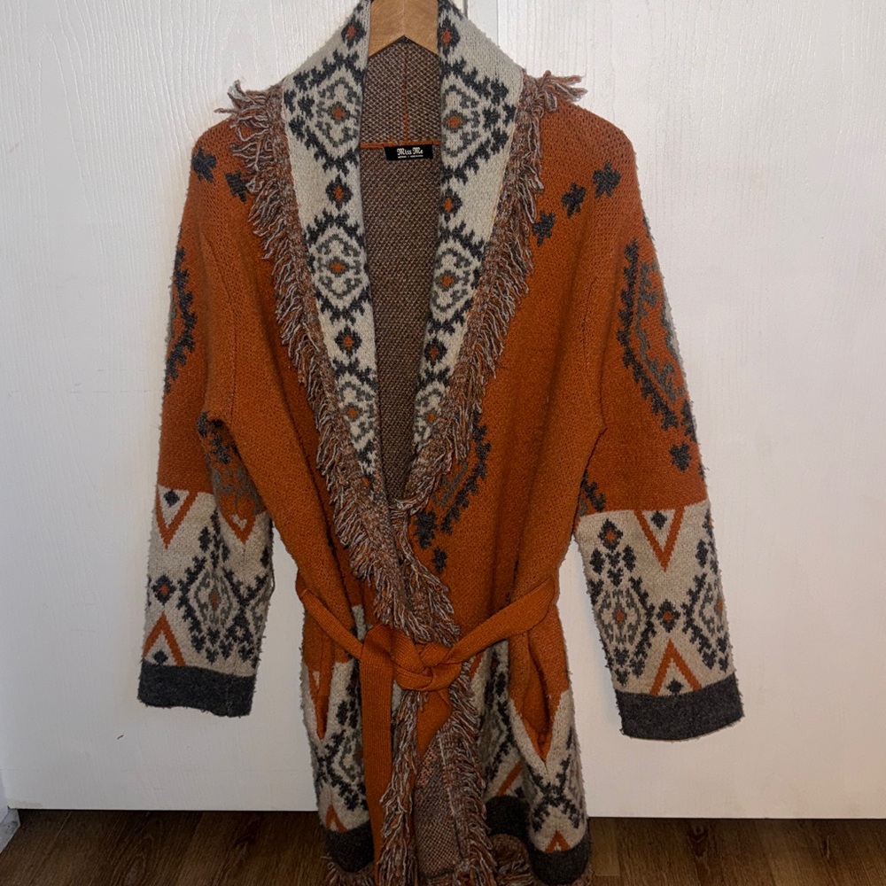 Miss Me Women’s belted Cardigan Size M